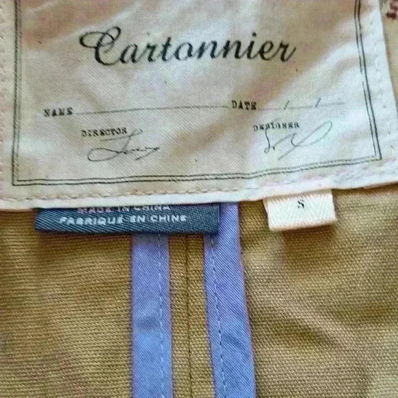 NWOT Anthropologie Cartonnier Embroidered trenchcoat Size S - Picture 7 of 17